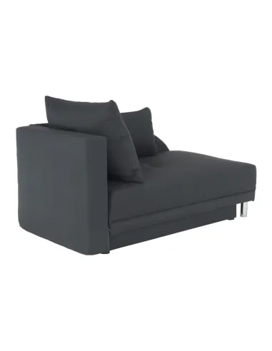 Canapea extensibilă, material textil gri-negru, stânga, LAUREL | MobilaOK