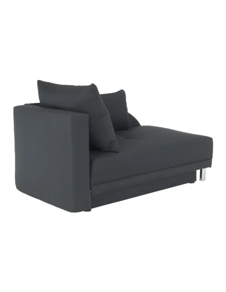 Canapea extensibilă, material textil gri-negru, stânga, LAUREL | MobilaOK