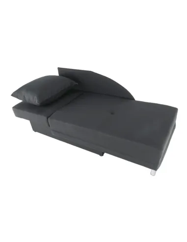 Canapea extensibilă, material textil gri-negru, stânga, LAUREL | MobilaOK