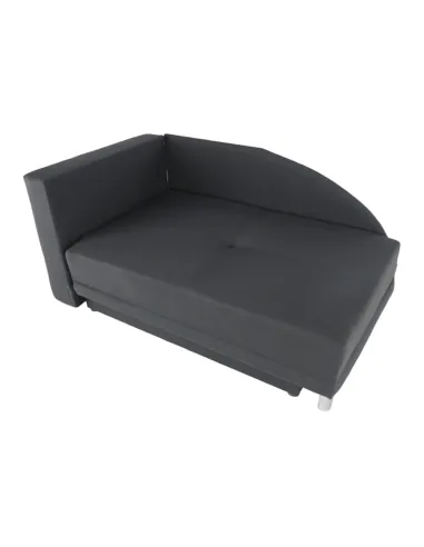 Canapea extensibilă, material textil gri-negru, stânga, LAUREL | MobilaOK