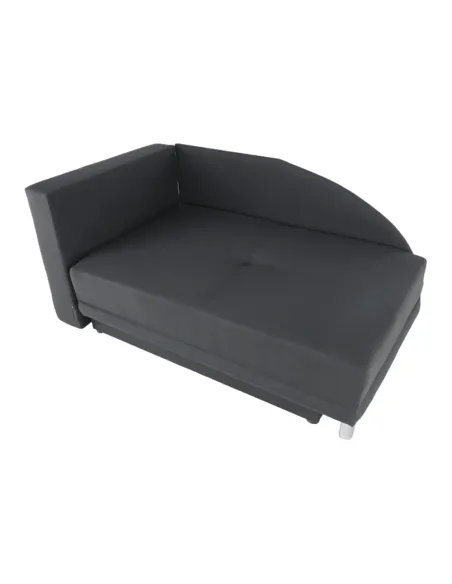 Canapea extensibilă, material textil gri-negru, stânga, LAUREL | MobilaOK