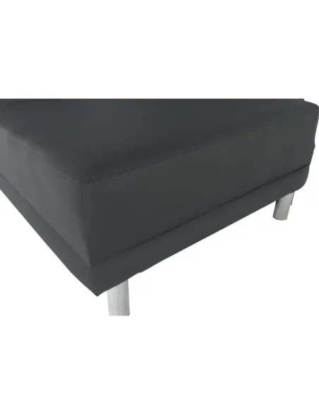 Canapea extensibilă, material textil gri-negru, stânga, LAUREL | MobilaOK