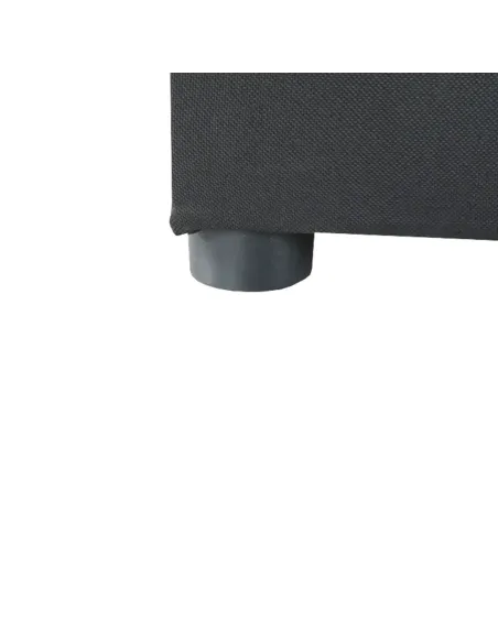 Canapea extensibilă, material textil gri-negru, stânga, LAUREL | MobilaOK
