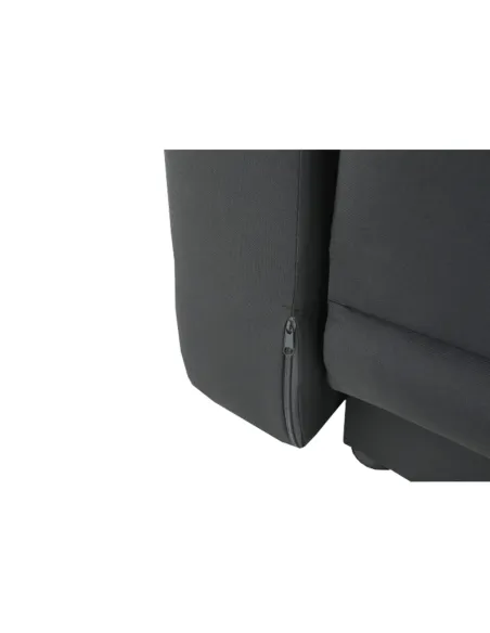 Canapea extensibilă, material textil gri-negru, stânga, LAUREL | MobilaOK
