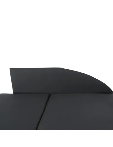 Canapea extensibilă, material textil gri-negru, stânga, LAUREL | MobilaOK
