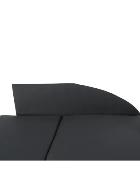 Canapea extensibilă, material textil gri-negru, stânga, LAUREL | MobilaOK