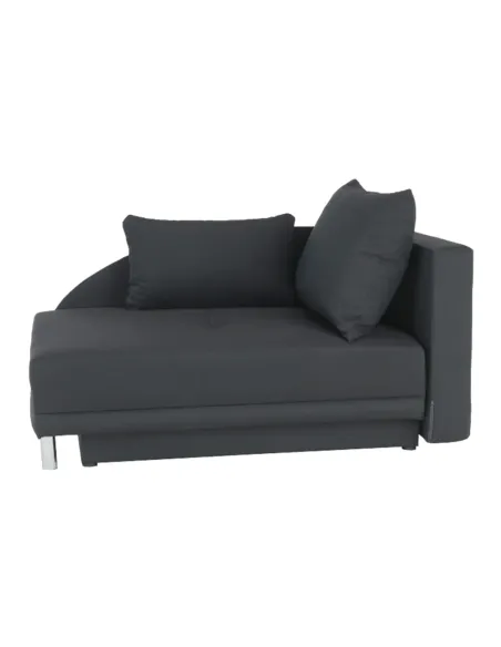 Canapea extensibilă, material textil gri-negru, dreapta, LAUREL | MobilaOK