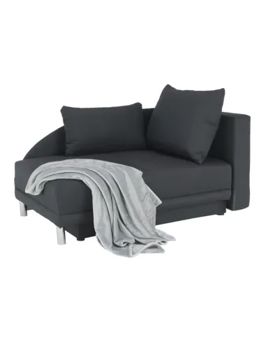 Canapea extensibilă, material textil gri-negru, dreapta, LAUREL | MobilaOK
