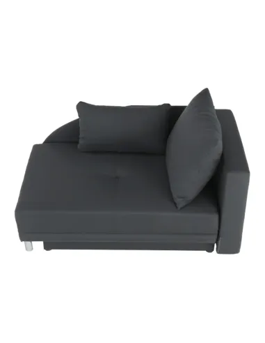 Canapea extensibilă, material textil gri-negru, dreapta, LAUREL | MobilaOK