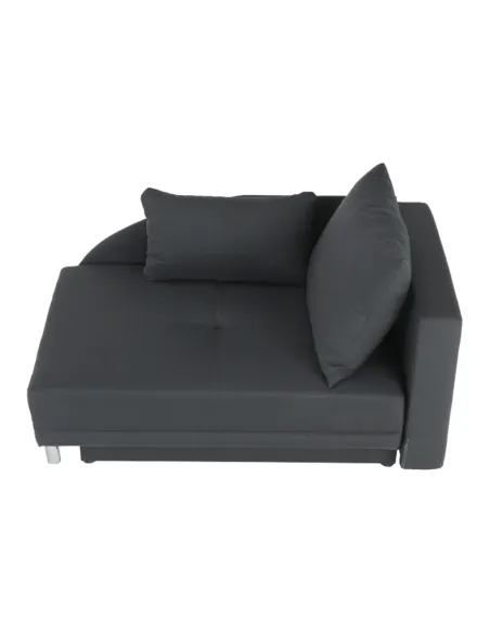 Canapea extensibilă, material textil gri-negru, dreapta, LAUREL | MobilaOK