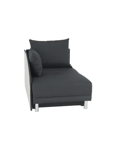 Canapea extensibilă, material textil gri-negru, dreapta, LAUREL | MobilaOK