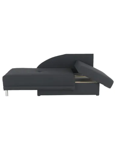 Canapea extensibilă, material textil gri-negru, dreapta, LAUREL | MobilaOK
