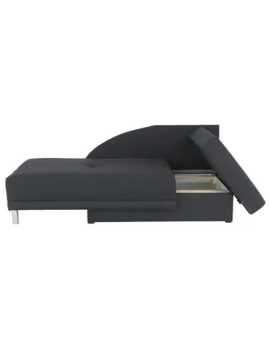 Canapea extensibilă, material textil gri-negru, dreapta, LAUREL | MobilaOK