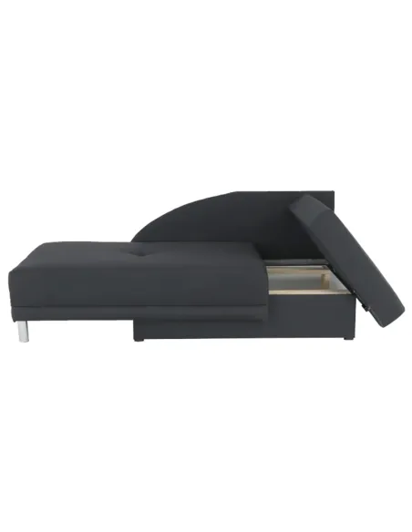 Canapea extensibilă, material textil gri-negru, dreapta, LAUREL | MobilaOK