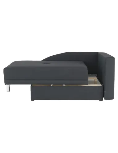 Canapea extensibilă, material textil gri-negru, dreapta, LAUREL | MobilaOK