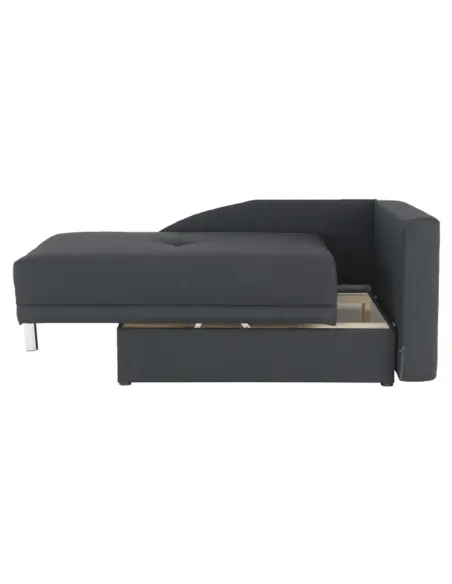 Canapea extensibilă, material textil gri-negru, dreapta, LAUREL | MobilaOK