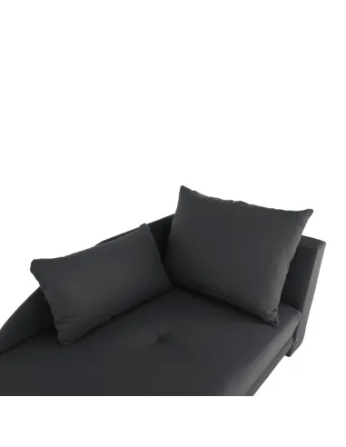 Canapea extensibilă, material textil gri-negru, dreapta, LAUREL | MobilaOK