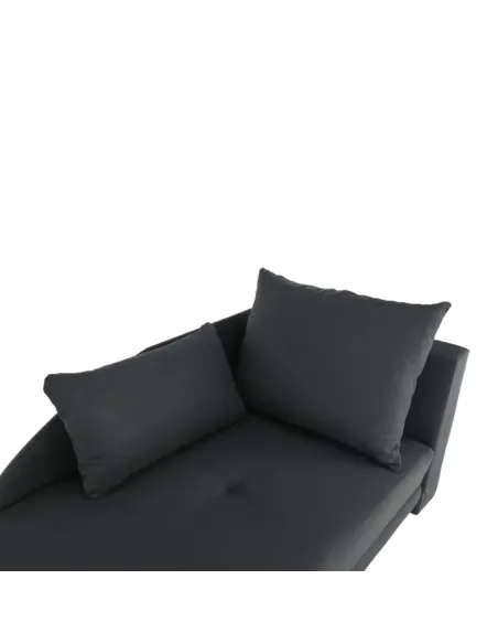 Canapea extensibilă, material textil gri-negru, dreapta, LAUREL | MobilaOK