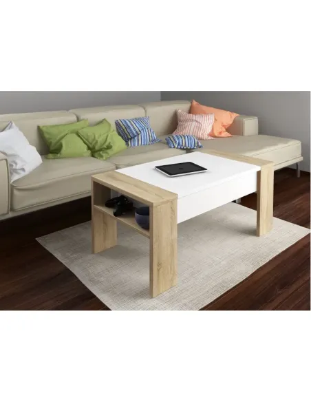 Măsuță de cafea PULA, living, 98x50x43/54 cm, PAL melaminat | MobilaOK