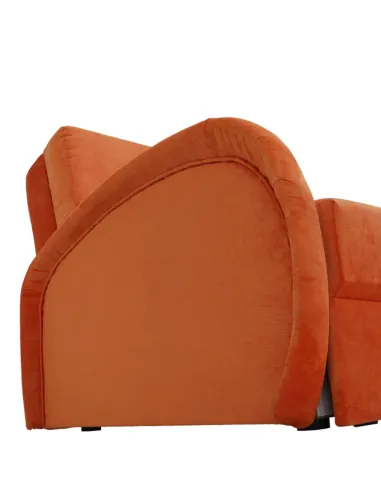 Fotoliu extensibil MILI 1, living, 95x100x81 cm, textil portocaliu | MobilaOK