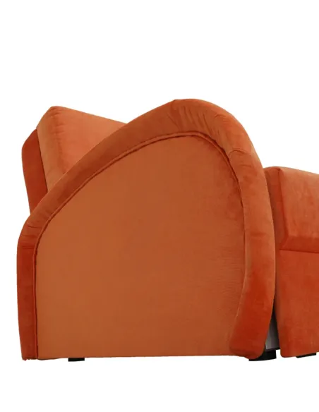 Fotoliu extensibil MILI 1, living, 95x100x81 cm, textil portocaliu | MobilaOK