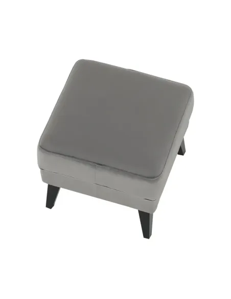 Taburet RODEZA pentru bucătărie/hol, 50x43x50 cm, textil/lemn | MobilaOK