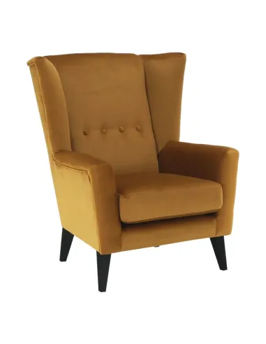 Fotoliu RODEZA, Living/Birou, 80x104x84 cm, Textil si Lemn | MobilaOK