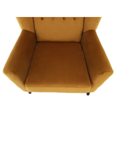 Fotoliu RODEZA, Living/Birou, 80x104x84 cm, Textil si Lemn | MobilaOK