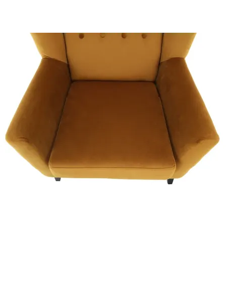 Fotoliu RODEZA, Living/Birou, 80x104x84 cm, Textil si Lemn | MobilaOK