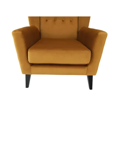 Fotoliu RODEZA, Living/Birou, 80x104x84 cm, Textil si Lemn | MobilaOK