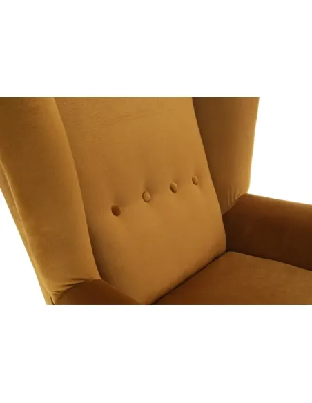 Fotoliu RODEZA, Living/Birou, 80x104x84 cm, Textil si Lemn | MobilaOK
