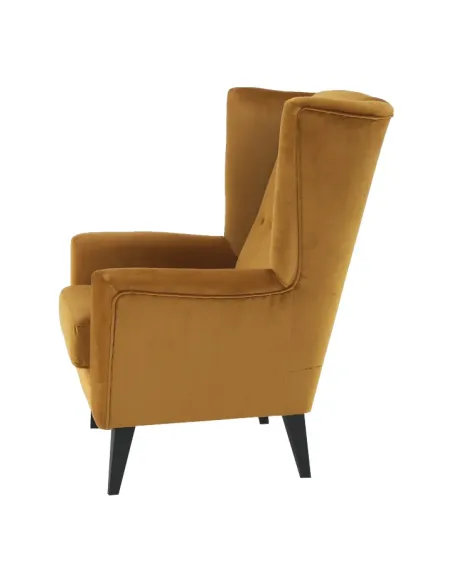 Fotoliu RODEZA, Living/Birou, 80x104x84 cm, Textil si Lemn | MobilaOK