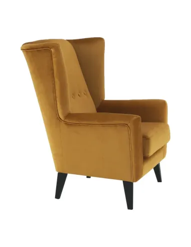 Fotoliu RODEZA, Living/Birou, 80x104x84 cm, Textil si Lemn | MobilaOK