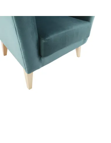 Fotoliu RODEZA, living/dormitor/birou, 80x104x84 cm, Textil + Lemn | MobilaOK