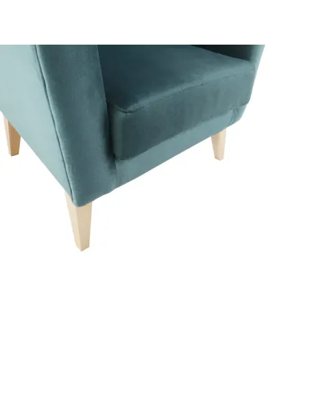 Fotoliu RODEZA, living/dormitor/birou, 80x104x84 cm, Textil + Lemn | MobilaOK