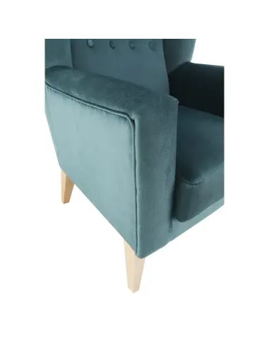Fotoliu RODEZA, living/dormitor/birou, 80x104x84 cm, Textil + Lemn | MobilaOK
