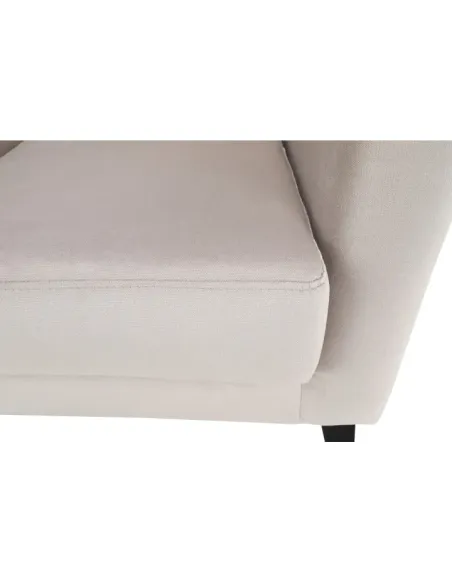 Fotoliu RODEZA Crem/Negru 80x104x84 cm - Textil și Lemn | MobilaOK