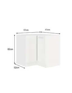 Dulap de colț SPLIT bucătărie 83/83x82x52 cm PAL melaminat | MobilaOK 2