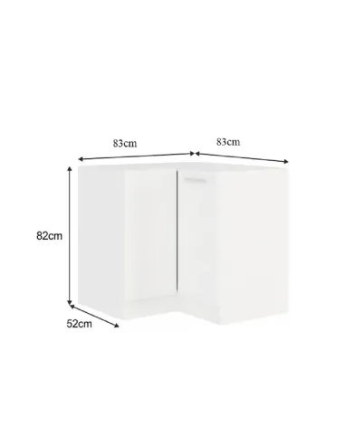 Dulap de colț SPLIT bucătărie 83/83x82x52 cm PAL melaminat | MobilaOK