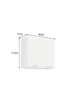 Dulap Superior, SPLIT, bucatarie/hol, 80x71.5x31 cm, PAL melaminat | MobilaOK 2