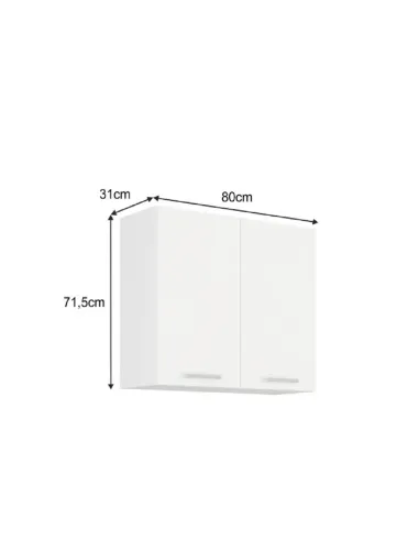 Dulap Superior, SPLIT, bucatarie/hol, 80x71.5x31 cm, PAL melaminat | MobilaOK