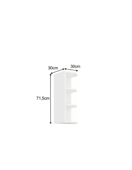 Dulap superior de colț, SPLIT 30 G ZAK-72, bucătărie, 30x71.5x30 cm, PAL melaminat | MobilaOK