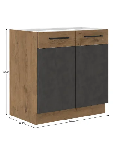 Dulap inferior VEGA, bucătărie, 80x82x52 cm, PAL melaminat | MobilaOK