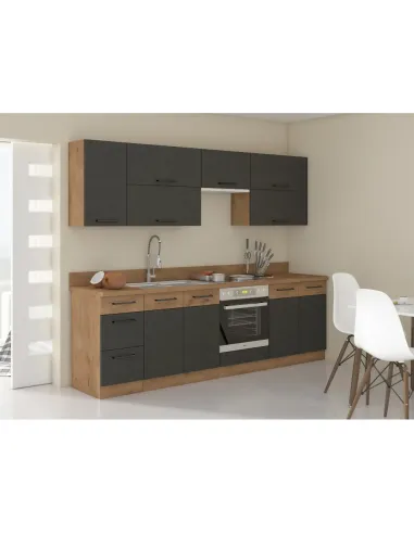 Dulap inferior VEGA 80 D 3S BB, bucatarie, 80x82x52 cm, PAL melaminat | MobilaOK