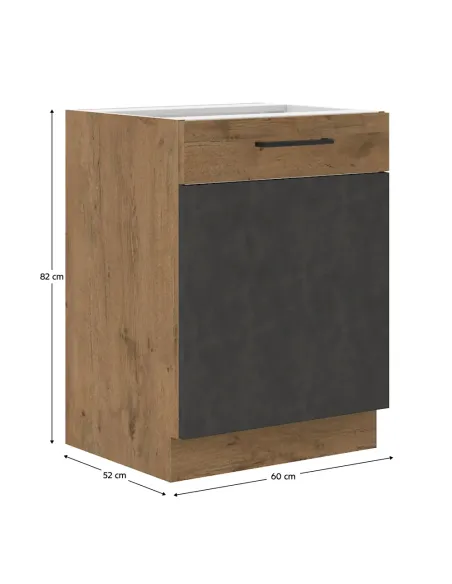 Dulap inferior bucătărie, VEGA, 60x82x52 cm, PAL melaminat | MobilaOK