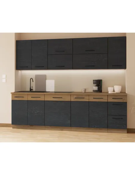 Dulap inferior VEGA 60 D 3S BB, bucătărie, 60x82x52 cm, PAL melaminat | MobilaOK
