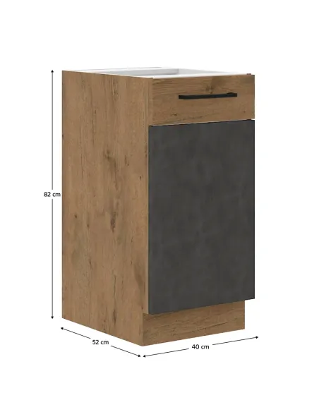 Dulap inferior VEGA, bucatarie, 40x82x52 cm, PAL melaminat | MobilaOK