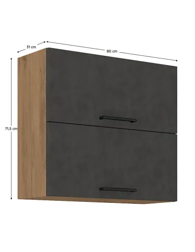 Dulap superior VEGA 80, bucatarie, 80x71.5x31 cm, PAL melaminat | MobilaOK