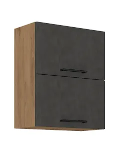 Dulap superior, stejar lancelot/gri mat, VEGA 60 GU-72 2F | MobilaOK
