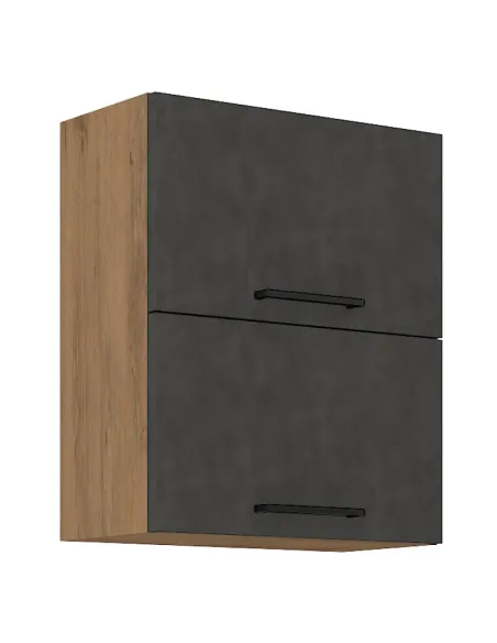 Dulap superior, stejar lancelot/gri mat, VEGA 60 GU-72 2F | MobilaOK
